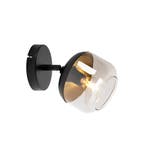 Design spot zwart met goud en smoke glas - Kyan, Huis en Inrichting, Verzenden, Nieuw, Glas, Design