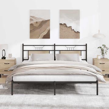 vidaXL Bedframe zonder matras hout sonoma eikenkleurig, Bruin, Verzenden, Hout, Nieuw