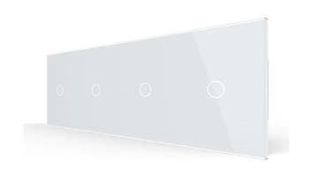 Design Touchscreen schakelaar | Wit 1+1+1+1 | Puls |, Ophalen of Verzenden, Nieuw, Schakelaar
