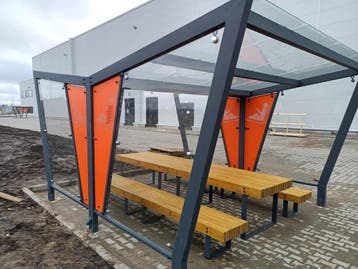 Fietsenstalling design H-line, professioneel glas/staal, Nieuw, Fietsenstalling.nl