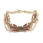 Antiek gouden armband van bijbel slot uit 1858, Ophalen of Verzenden, Gebruikt, Overige kleuren, Goud