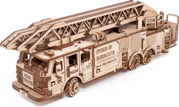 Eco Wood Fire Truck 3D Puzzel houten modelbouw DIY Knutselen, Verzenden, Nieuw