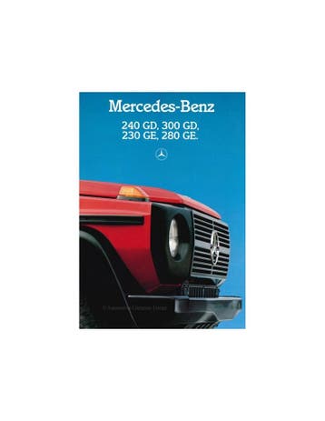 1986 MERCEDES BENZ G KLASSE BROCHURE NEDERLANDS, Nieuw, Author