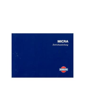 1996 NISSAN MICRA INSTRUCTIEBOEKJE DUITS