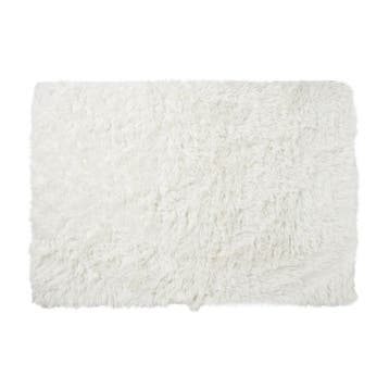 Vloerkleed hoogpolig - wit - 120x180 cm, Verzenden, Nieuw