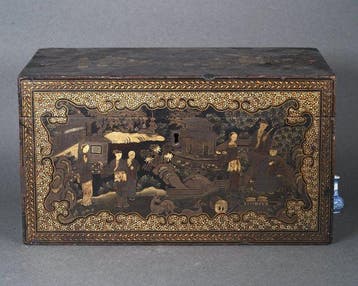 Qing Dynasty, 19th Century - Doos - Rechthoekige theedoos -
