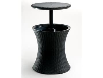 Keter Pacific Cool Bar - Koelbox en bijzettafel - Rattan, Verzenden, Zo goed als nieuw