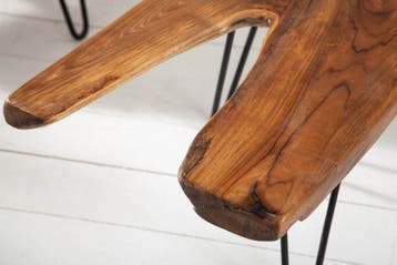 Massieve salontafel WILD 100cm teak massief houten, Huis en Inrichting, Tafels | Salontafels, Ophalen of Verzenden, Nieuw