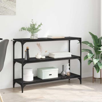 vidaXL Boekenkast Zwart eiken 100 x 33 x 70,5 cm, Huis en Inrichting, Kasten | Boekenkasten, Minder dan 50 cm, Verzenden, Nieuw