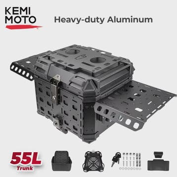 KEMIMOTO Universele Motor Topkoffer - CNC Aluminium Bagagebo, Motoren, Verzenden, Nieuw