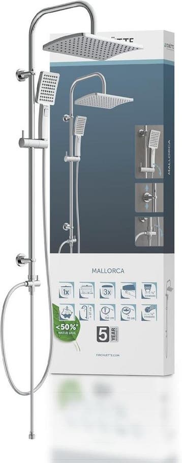 Schutte 60660 Douchekolom - Retourproduct met korting, Doe-het-zelf en Verbouw, Ophalen of Verzenden, Zo goed als nieuw, Rvs, Douche