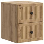 vidaXL Wandbeugel Bedkast met lade Artisanaal eiken 33 x, Huis en Inrichting, Minder dan 45 cm, Verzenden, Nieuw, Minder dan 55 cm