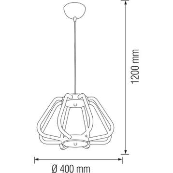 LED Hanglamp - Phoena - Industrieel - 38W - Natuurlijk Wit, Ophalen of Verzenden, Nieuw, Metaal, Overige fittingen