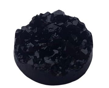 1x Resin Cabochon Round Black 12mm (Cabochons en camée), Hobby en Vrije tijd, Kralen en Sieraden maken, Ophalen of Verzenden, Nieuw