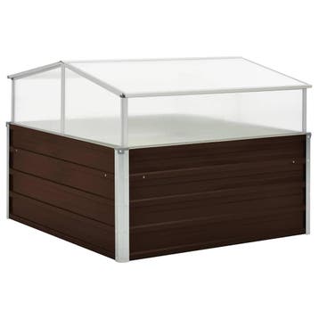 vidaXL Tuinkas 100x100x85 cm gegalvaniseerd staal bruin, 100 cm of meer, Verzenden, Nieuw, Metaal