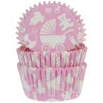Cupcake Vormpjes HoM Geboorte Roze 50x33mm. 48st., Verzenden, Nieuw