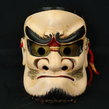 Noh masker - Hout - Ame-no-tajikarao (Zonder minimumprijs)