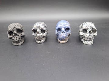 sculptuur, Skull - 75 mm - Steen - 1990