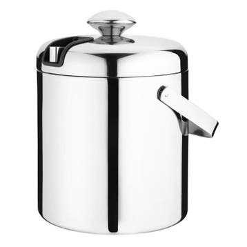 Ijsemmer met deksel en tang | 1,23L | 15(h) x 14(Ø)cm, Verzenden, Nieuw in verpakking