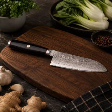 Yaxell Super Gou Ypsilon Santoku mes 16,5 cm – 193 Lagen.., Ophalen of Verzenden, Nieuw, Hout