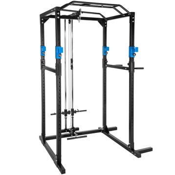 Krachtstation met treklat - zwart/blauw, Sport en Fitness, Verzenden, Nieuw