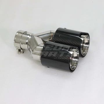 Glossy Carbon M Performance Look Dual Left Exhaust Tips 93mm, Ophalen of Verzenden, Nieuw