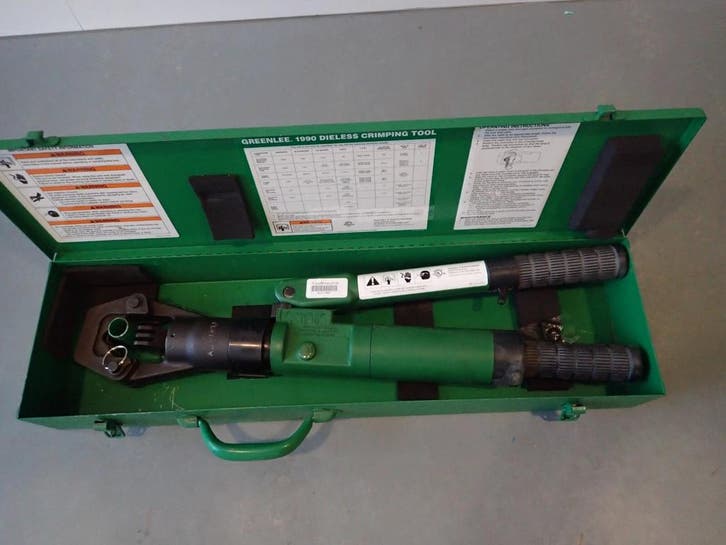 GREENLEE Krimptangpers Hydraulische Krimptang zonder matrijs, Doe-het-zelf en Verbouw, Gereedschap | Overige machines, Gebruikt