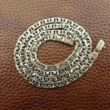 Gouden marineschakel ketting, Ophalen of Verzenden, Gebruikt, Overige kleuren, Goud