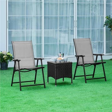 2dekans | Tuinstoelen Set van 2 Opvouwbaar met Armleuningen, Ophalen of Verzenden, Zo goed als nieuw