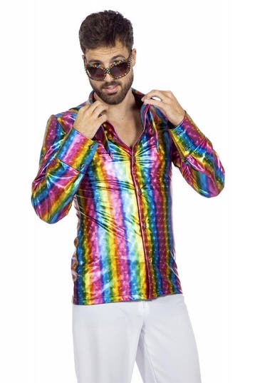 Disco Overhemd Regenboog, Ophalen of Verzenden, Nieuw