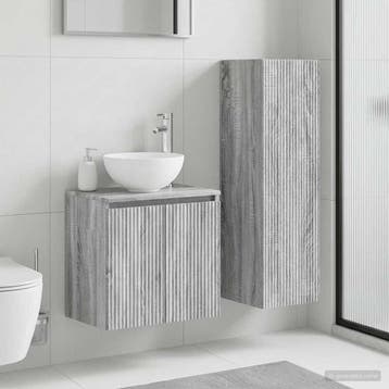 vidaXL Badkamermeubelset 2 st Grijs Sonoma 33 x 34,5 x 100, Verzenden, Nieuw