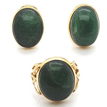 3-delige sieradenset - 18 karaat Geel goud - 40.00ct. tw. -