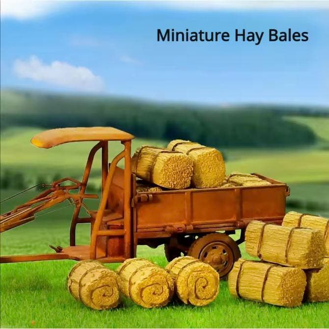 Set van 3 Mini Hooibalen – Miniatuur Boerderij Decoratie, Zakelijke goederen, Agrarisch | Werktuigen, Verzenden