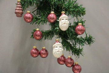mini-set kerstmis, 13 delig, met kerstman, roze -, Diversen, Nieuw