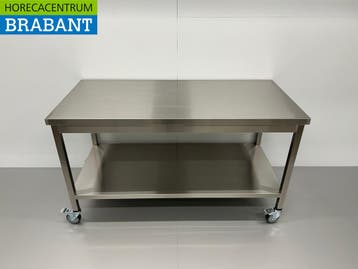 RVS Verrijdbare Werktafel Tafel Op Wielen 150 x 70 x 85 cm, Ophalen of Verzenden, Nieuw in verpakking