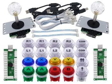 HQ 2-player Arcade Combo Set met MX Silent SNES Style Le..., Nieuw
