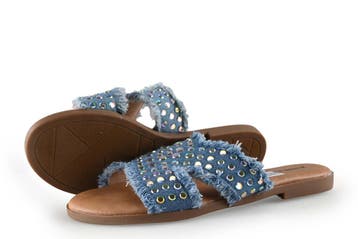 Ann Rocks Slippers in maat 37 Blauw, Slippers, Ann Rocks, Zo goed als nieuw, Verzenden