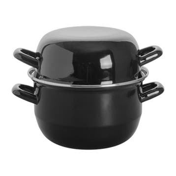 Mosselpan | Geëmailleerd | 2.8L | Div. Warmtebronnen | Incl., Verzenden, Nieuw in verpakking