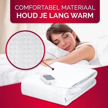2dekans | alpina Elektrische Deken - Warmtedeken 1 Persoons, Ophalen of Verzenden, Zo goed als nieuw, Wit