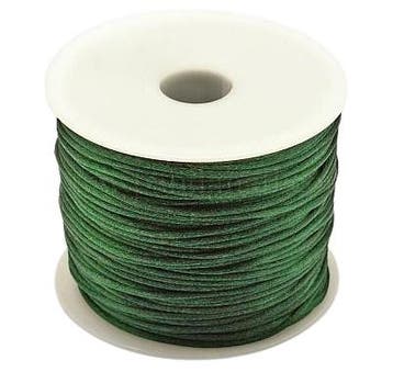 2 meter satijnkoord macramé koord van ca. 1,5 mm Dark Sea.., Ophalen of Verzenden, Nieuw, Draad