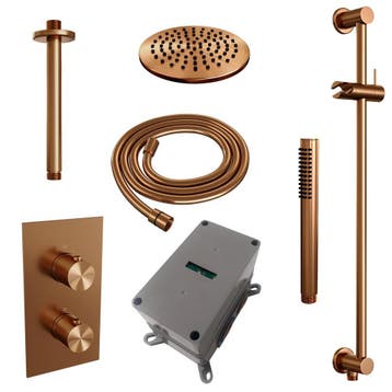 Brauer Copper Edition Thermostatische Regendoucheset Inbouw, Ophalen of Verzenden, Nieuw