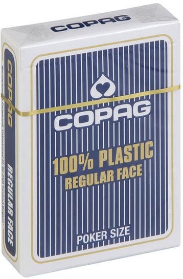 Speelkaarten - Copag 100% Plastic Poker Normal Faces Blauw |, Verzenden, Nieuw
