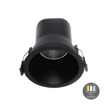 LED INBOUWSPOT MIRACLE 9W DIM ZWART CCT-SWITCH, Ophalen of Verzenden, Nieuw