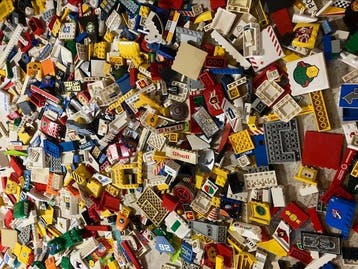 Lego Onderdelen - Mega partij LEGO 6000 gram met tekst en, Nieuw