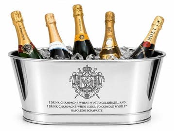 Champagne koeler - met citaten van Lily Bollinger en