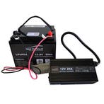 Accuset 12V 50Ah LiFePO4 Accu + 20A Lader Bluetooth, Ophalen of Verzenden, Nieuw