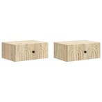vidaXL Wandbeugel Bedkast 2 pcs Sonoma Eiken 49 x 34,5 x 20, Minder dan 45 cm, Verzenden, Nieuw, Minder dan 55 cm