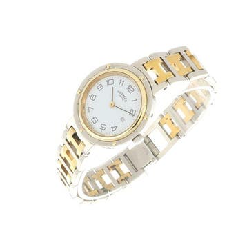 Hermès - Clipper Quartz Arabic Numerals White Dial -, Nieuw