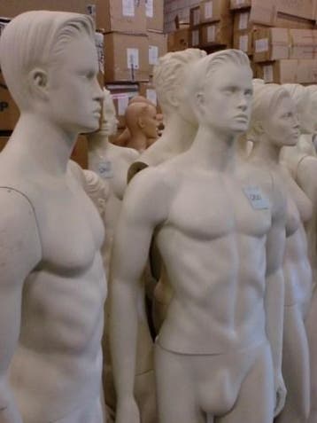 Gestyleerde herenfiguren met hoofd