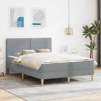 vidaXL Bedframe Lichtgrijs 160 x 200 cm Polyester, Huis en Inrichting, Slaapkamer | Matrassen en Bedbodems, Verzenden, Nieuw